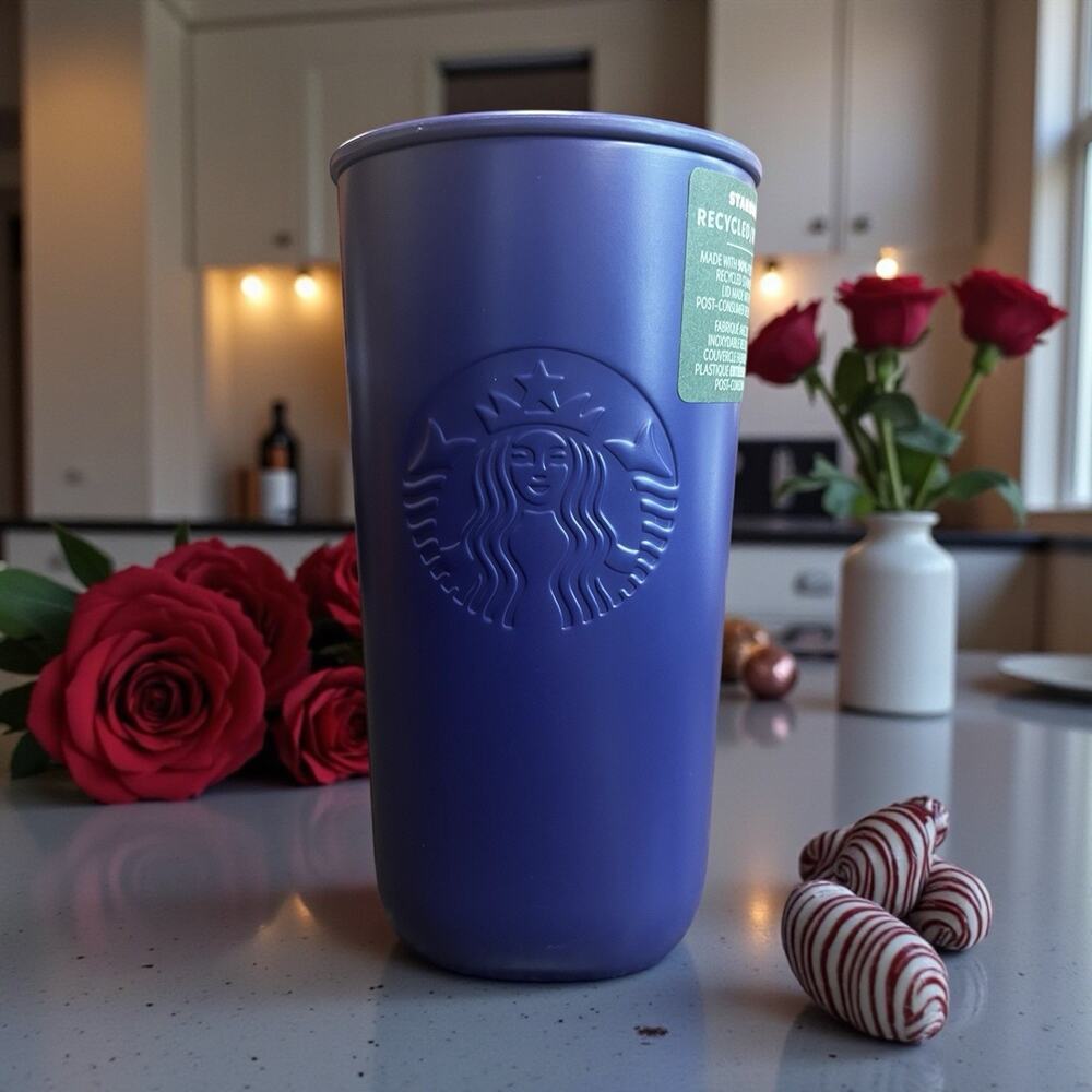 Starbucks Matte Purple Blue Stainless Tumbler 12oz Recycled NWT
